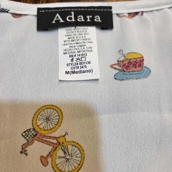 Colorful Whimsy Patterned Womens High Low Top Size M - Picture 2 of 5